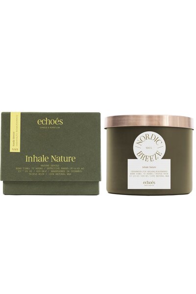 Echoes شمعة معطرة فاخرة، نسيم الشمال من إيكويس، في وعاء زجاجي فاخر، 600 غرام