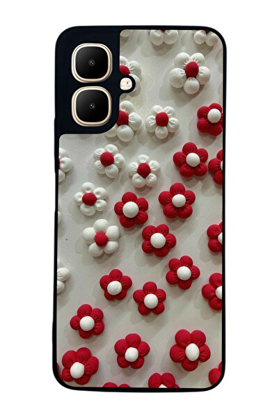 Aksel Kılıf متوافق مع Infinix Smart 10 مطبوع ، أسود غير لامع، سيليكون ناعم، و...