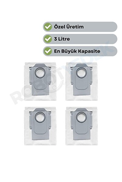 robotyedek أكياس غبار متوافقة مع Roborock QRevo Curv / QRevo C / QRevo C Pro،...