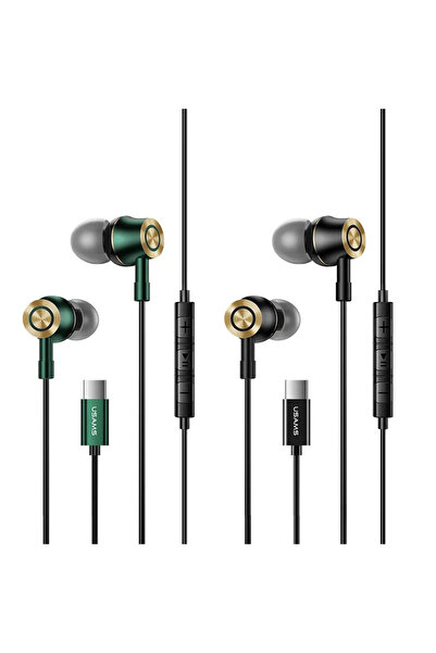 Usams Wired headphones with a round design and a Type-C input