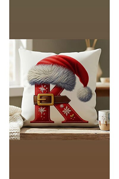 KIRLENTİM Pernă cu curea roșie de Anul Nou, cu litera K, umplută în interior