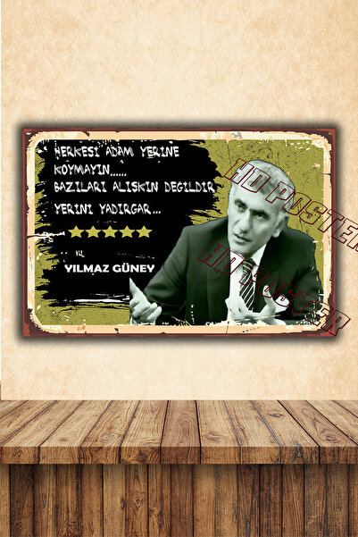 HD POSTER Yılmaz Güney Sözler Temalı 20 x 30 CM MDF Duvar Tablosu