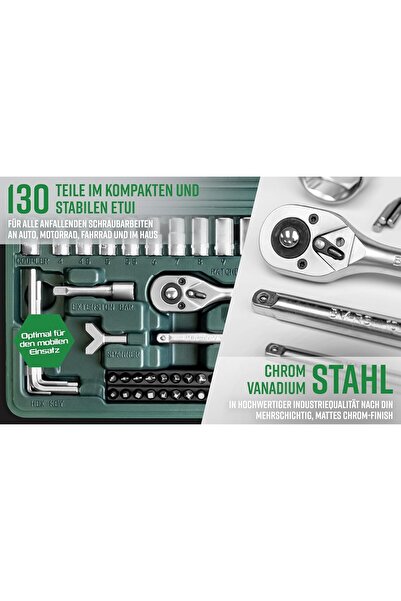 Mannesmann 130-Piece Bit and Socket Set