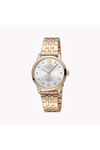 Esprit Women's Rose Gold Stainless Steel Watch, Silver Dial | ES1L276M1075