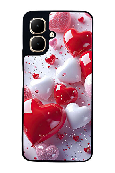 Aksel Kılıf متوافق مع Infinix Smart 10 مطبوع ، أسود غير لامع، سيليكون ناعم، و...