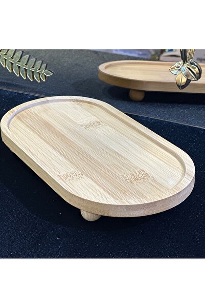 LOKMAN ZÜCCACİYE Bamboo Top Standed Presentation Plate 23 cm