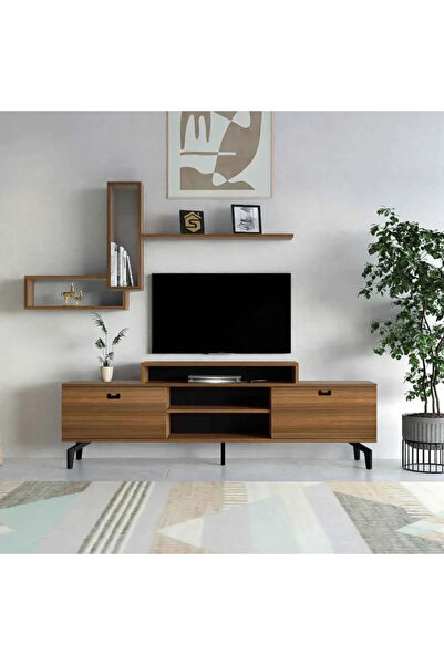 Stylish Home 180cm TV stand, brown color - TV10