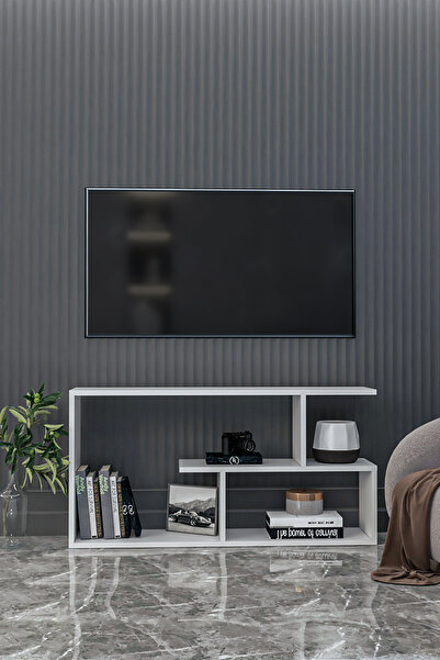 BlackSea Tv Ünitesi,Kitaplık,Televizyon Sehpası 130 CM Atlantik Çam,Portatif,...