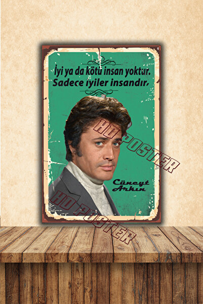 HD POSTER Yeşilçam Cüneyt Arkın Sözler Temalı 20 x 30 CM MDF Duvar Tablosu