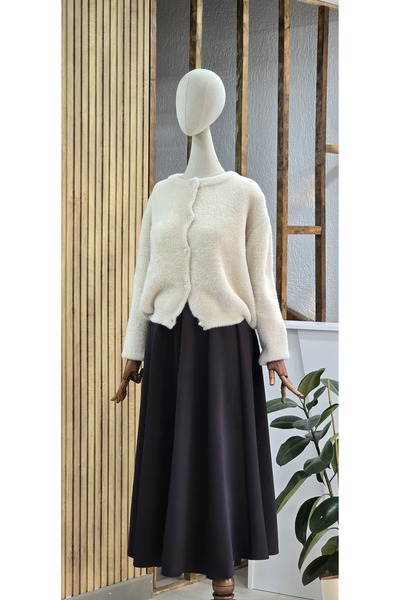 NANTİREA Soft Cardigan with Heart Buttons