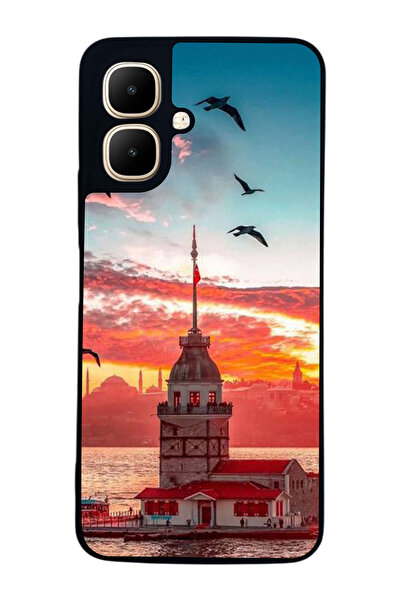 Aksel Kılıf متوافق مع Infinix Smart 10 مطبوع ، أسود غير لامع، سيليكون ناعم، و...