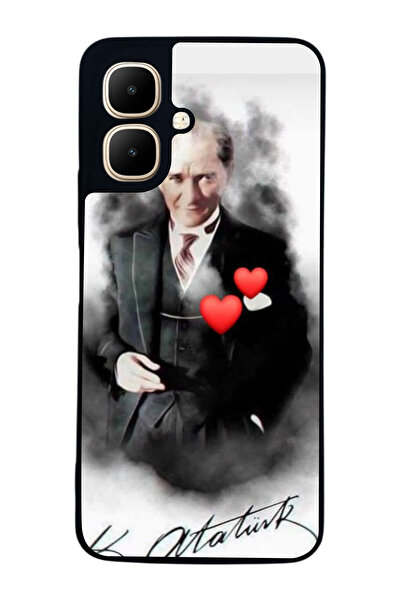 Aksel Kılıf متوافق مع Infinix Smart 10 مطبوع ، أسود غير لامع، سيليكون ناعم، و...