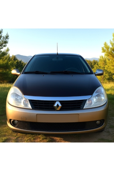 mutlu oto aksesuar Renault Symbol 2006–2008 Tam Kaput Maskesi – Mat Siyah Sun...