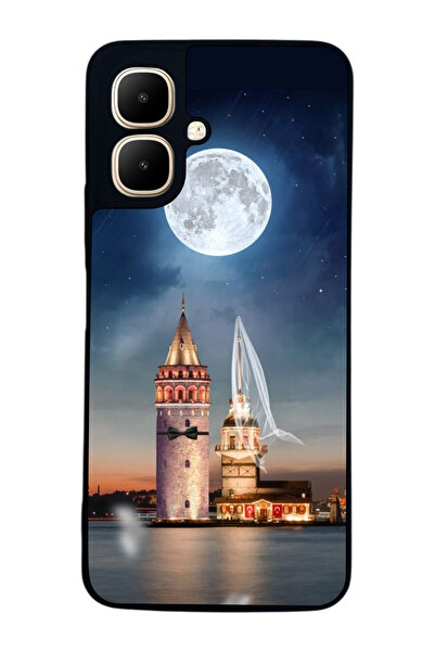 Aksel Kılıf متوافق مع Infinix Smart 10 مطبوع ، أسود غير لامع، سيليكون ناعم، و...