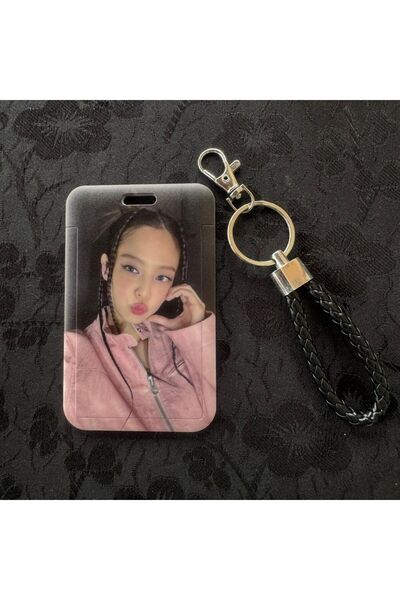 Kpop Dünyasi BLACKPINK '' Jennie '' Sert Kapak Card Holder/Anahtarlık 2