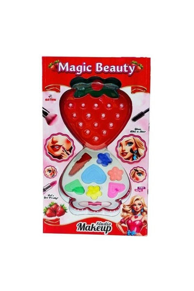 JOYFUL CHİLD مجموعة مكياج ترفيهية فردية من OYUNCAK بتصميم الفراولة