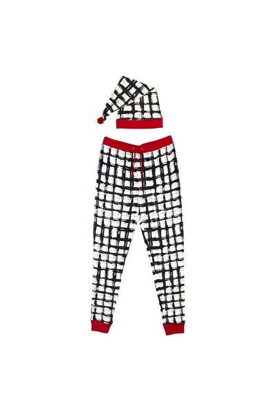 Lovedbaby Mens pants & hat Christmas set, cotton, Christmas day plaid, S-XL