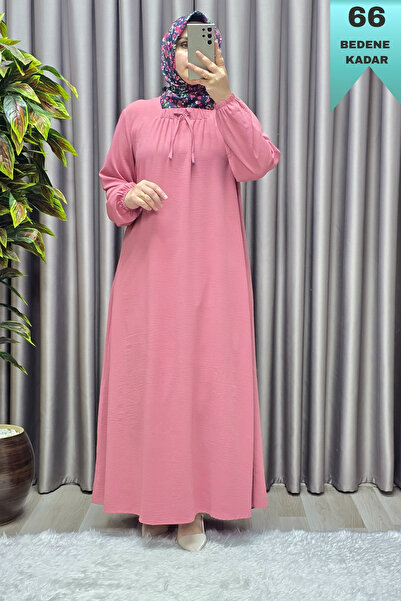 Elmas Tesettür Kadın Tesettür Büyük Beden Giyim Aerobin Elbise