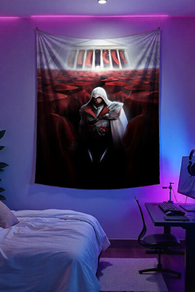 FG Store Assassin's Creed Temalı Dijital Baskılı Duvar Örtüsü Duvar Halısı