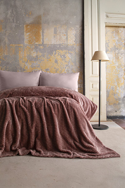 Apricitas HOME Trusty Pink Double Jacquard Patterned Blanket - 200*220 cm