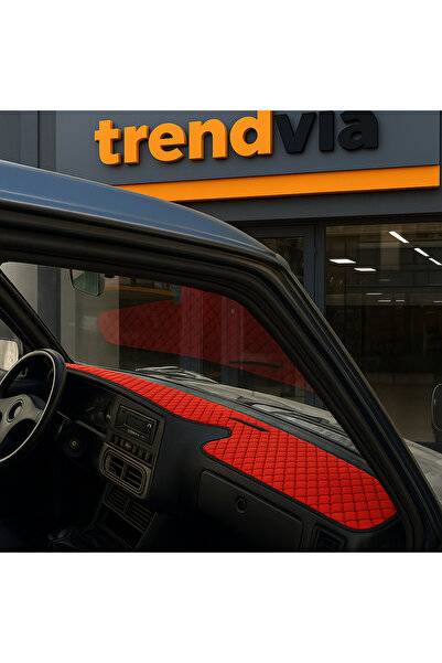 trivexa Tofaş Şahin Doğan Kartal Yüksek Kapitone Kırmızı Torpido Örtüsü | Ön ...