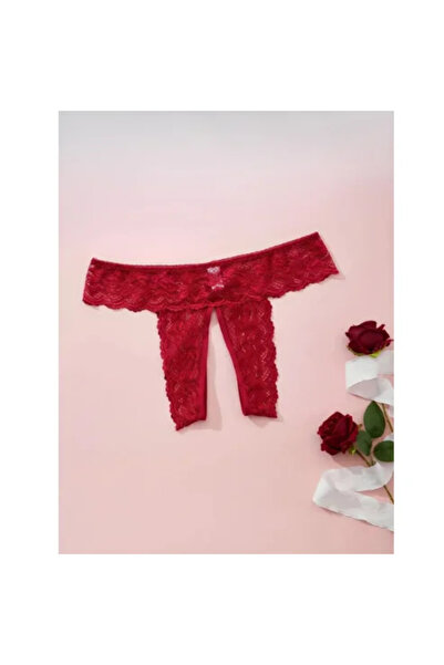 FANTASİE MARKT Kadın 3’lü Özel Bölgeleri Açık Dantelli Tanga seti