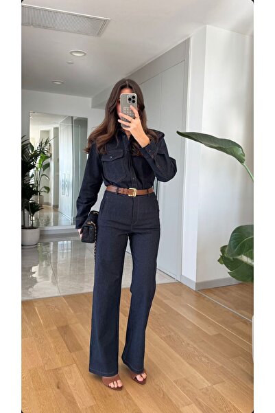 VELURE BY Y ZELAL KADIN DENİM GÖMLEK