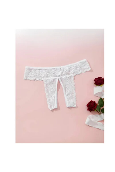 FANTASİE MARKT Kadın 3’lü Özel Bölgeleri Açık Dantelli Tanga seti