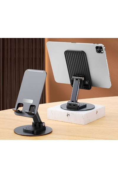 lustnau Katlanabilir Telefon Tutucu Stand Yuvarlak Tabanlı