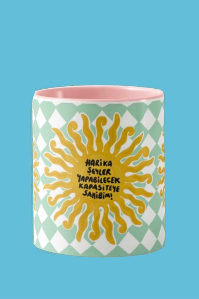 Hello Melody Design Hello Melody Mug Series'Manifest-Turkish' Mug - Original Design Digital Printing 9.5X8 cm