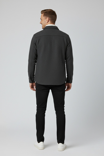 DeepSEA Men's Smoked Cashmere Jacket Coat – Relaxed Fit Jacket with Pockets and Snap Fasteners 2500559