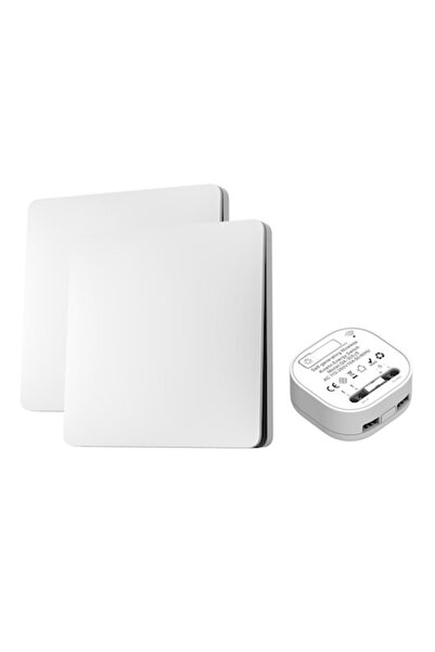 XtmGoods Comutator inteligent wireless Kinetic 433MHz - 2x emițătoare + 1 receptor, 2000W, alb