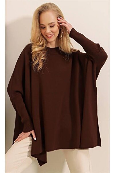 onno style women Plain Knitted Standard Poncho
