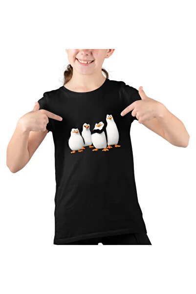 OEM Tricou Copii Fete Pinguinii din Madagascar All Gang