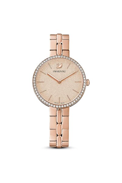 Swarovski Crystal Cosmopolitan Watch, Swiss Made, Metal Bracelet, Pink, Rose Gold-Tone Finish