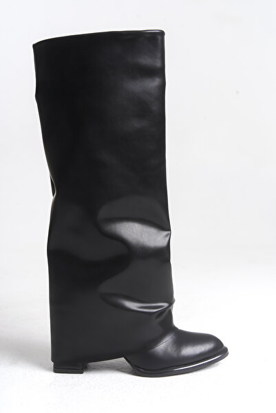 LEVONYA Жіночі чорні фіксовані пильовики Детальні зручні черевики на підборах