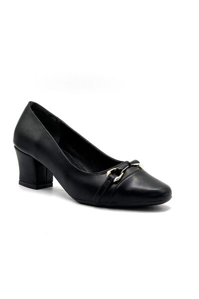 KİNDEP Rim Buckle Detailed Casual Women's Shoes Black