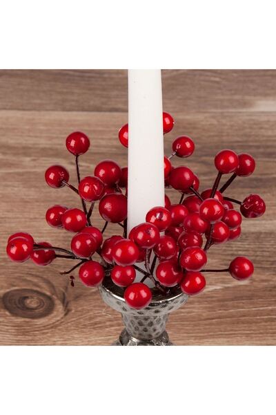 OEM Χριστουγεννιάτικο διακοσμητικό δαχτυλίδι για κεριά με κόκκινους μούρους 1...