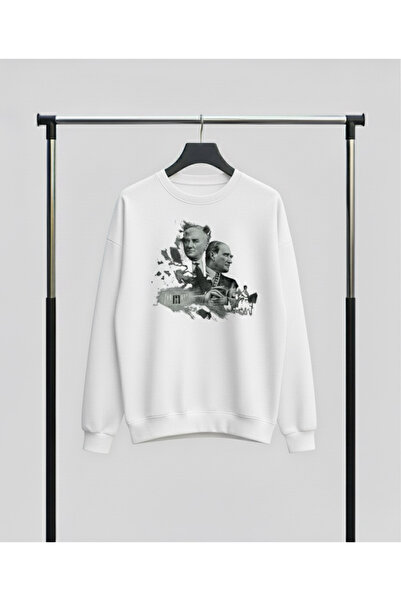 Infire clothing للجنسين قصة فضفاضة أتاتورك مطبوع سويت