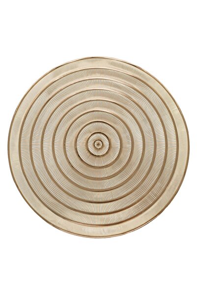 OEM Christmas Plate Holder PVC Round Gold Circles 40cm