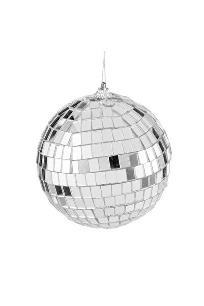 OEM Ornament Brad de Craciun Glob Argintiu Disco Ball Ø10cm