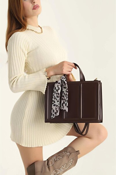 STİL SİDELYA Women's Hand and Shoulder Bag with Scarf