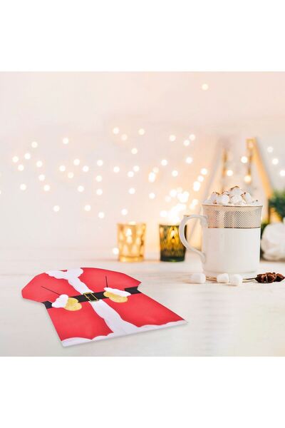 OEM Christmas Table Napkins Santa Claus Clothes 33x33cm - 20pcs