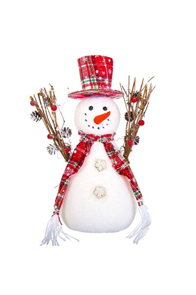 OEM Figurina Decorativa de Craciun Om de Zapada din Spuma cu Palarie in Carou...