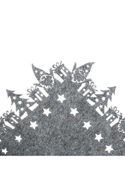 OEM Grey Felt Plate Holder with Christmas Pattern 39x30cm
