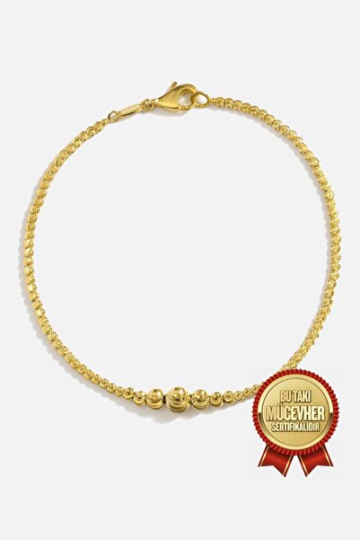 MEKS JEWELS Mikron Altın Kaplama Gümüş Dorika Bileklik