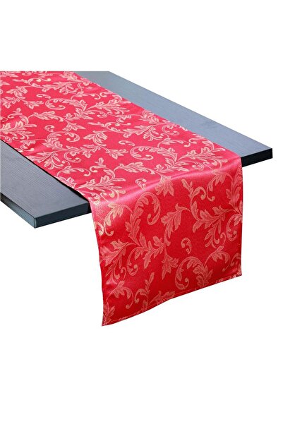 OEM Christmas Tablecloth Red Leaves 150x35cm