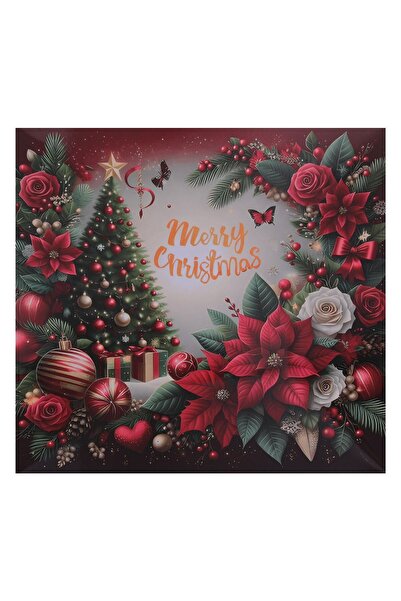 OEM Square Plastic Decorative Plate Christmas Tree Decorated 30x30cm