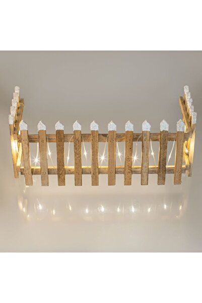 OEM Gardulet Decorativ Nins din Lemn cu 20 de Becuri LED 90x20cm