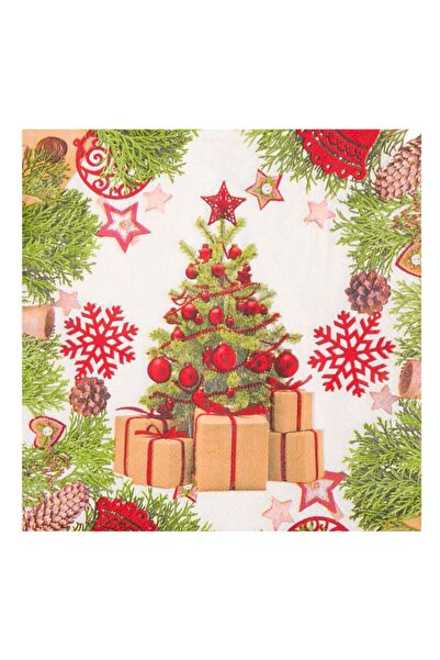 OEM Christmas Table Napkins Tree with Gifts 33x33cm - 20pcs